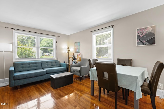 2710 Broad St, Durham, NC 27704 - dining room with hardwood / wood-style flooring and healthy amount of natural light