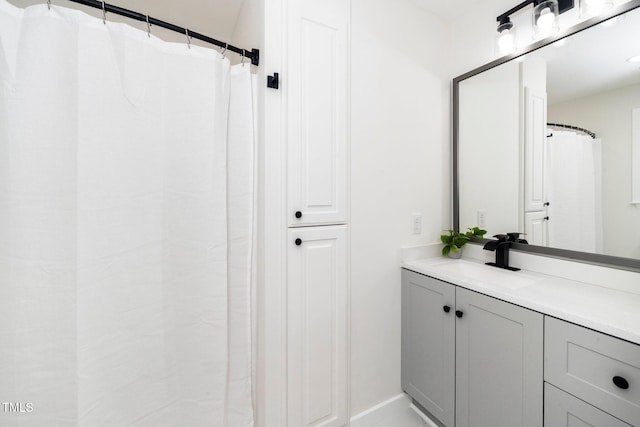 2001 Turtle Point Dr, Raleigh, NC 27604 - bathroom featuring vanity and a shower with curtain
