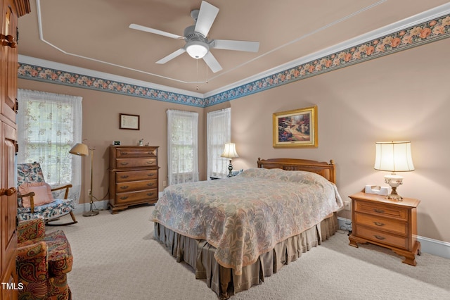 414 Bakewell Ct, Wake Forest, NC 27587 - carpeted bedroom with baseboards and a ceiling fan