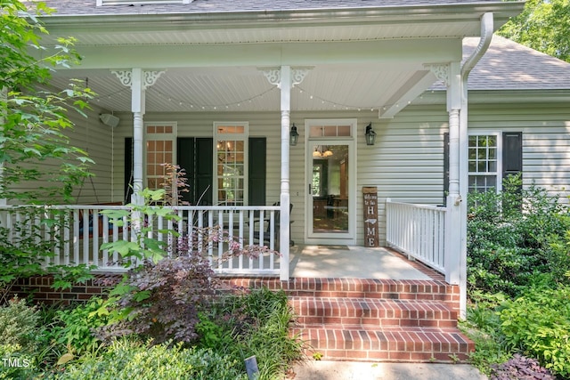 395 Timberlands Dr, Louisburg, NC 27549 - entrance to property with covered porch and roof with shingles