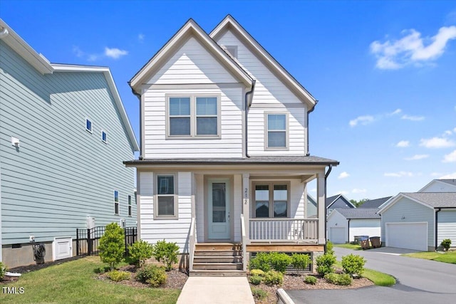 212 Aubey Ln, Wake Forest, NC 27587 - view of front of property with a porch
