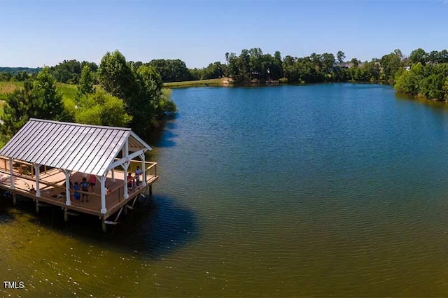 212 Aubey Ln, Wake Forest, NC 27587 - dock featuring a water view