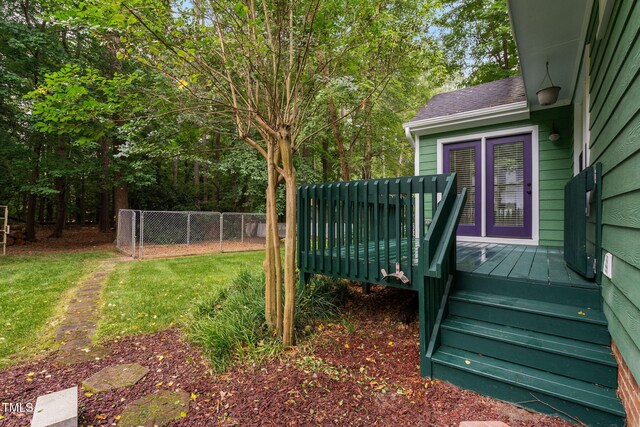 2724 Glastonbury Rd, Apex, NC 27539 - view of yard with a deck