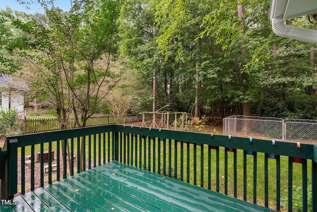 2724 Glastonbury Rd, Apex, NC 27539 - view of wooden deck