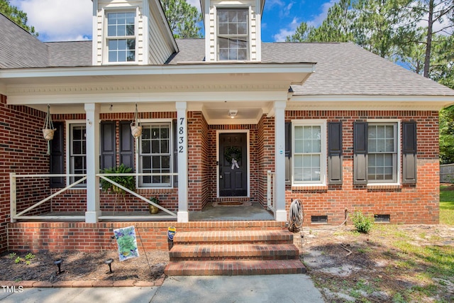 7832 Shuttle Rd, Fayetteville, NC 28311 - entrance to property with brick siding and a shingled roof