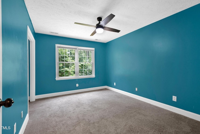 7832 Shuttle Rd, Fayetteville, NC 28311 - carpeted spare room featuring a textured ceiling and ceiling fan