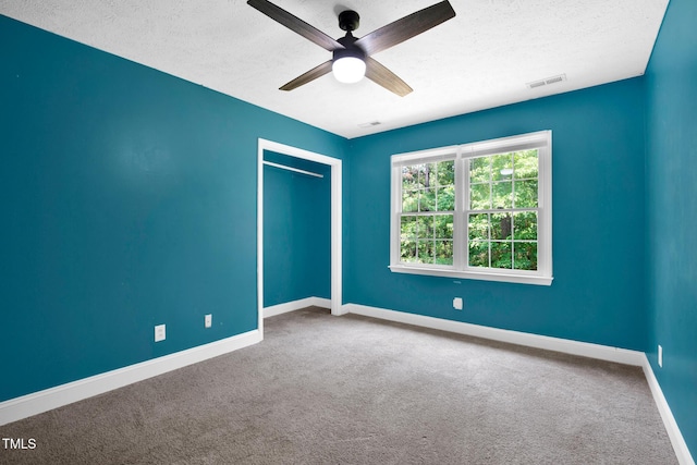 7832 Shuttle Rd, Fayetteville, NC 28311 - carpeted spare room featuring ceiling fan and a textured ceiling