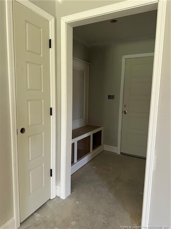 6207 Glenlea Cir, Fayetteville, NC 28314 - mudroom with unfinished concrete flooring