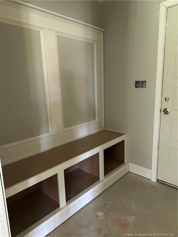 6207 Glenlea Cir, Fayetteville, NC 28314 - mudroom with concrete flooring and baseboards