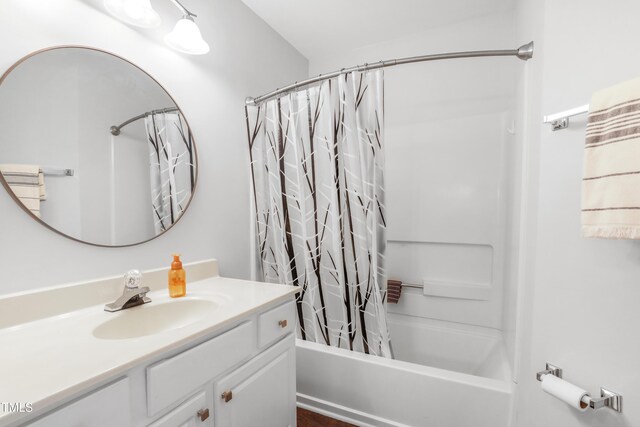 412 Heritage Village Ln, Apex, NC 27502 - bathroom with vanity and shower / tub combo