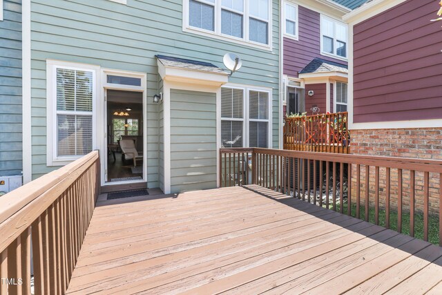 412 Heritage Village Ln, Apex, NC 27502 - view of wooden deck