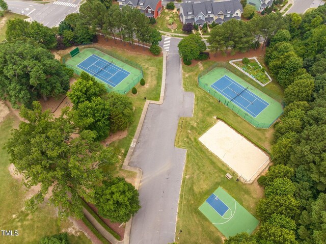 412 Heritage Village Ln, Apex, NC 27502 - aerial view of property and surrounding area featuring nearby suburban area