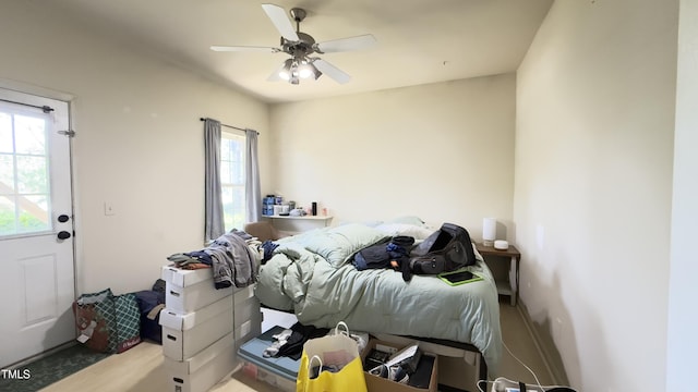 106 Gallent Hedge Trl, Apex, NC 27539 - bedroom with ceiling fan and carpet floors