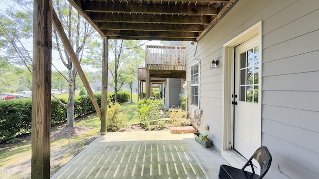 106 Gallent Hedge Trl, Apex, NC 27539 - view of patio / terrace with a balcony