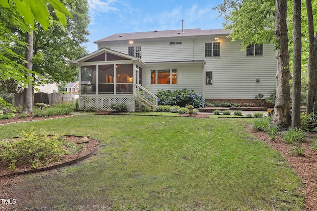 314 Chanticlair Dr, Apex, NC 27502 - back of house with a sunroom