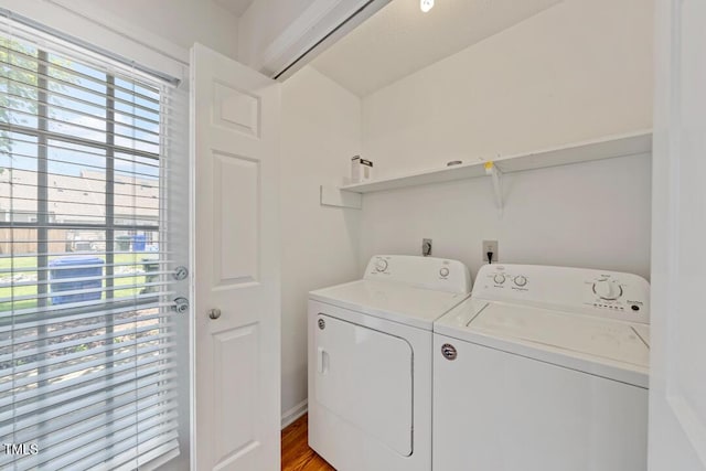 72 Justin Ct, Durham, NC 27705 - laundry room featuring washing machine and clothes dryer and light wood finished floors