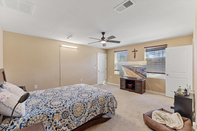 1004 Bridgewater Dr, Durham, NC 27704 - bedroom with baseboards, carpet, and ceiling fan