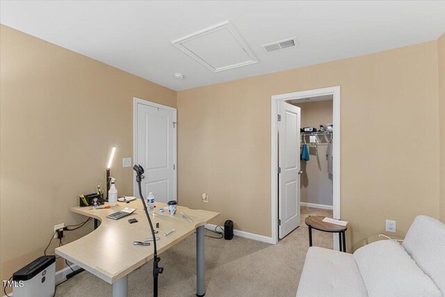 1004 Bridgewater Dr, Durham, NC 27704 - home office featuring light carpet and baseboards