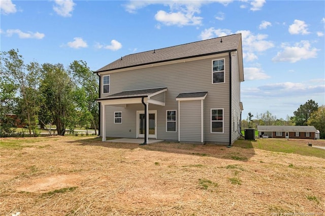 60 Bennett Rd, Coats, NC 27521 - back of house with central AC, a patio area, and a yard