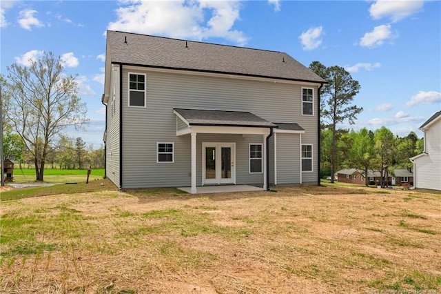 60 Bennett Rd, Coats, NC 27521 - rear view of property featuring french doors, a yard, and a patio