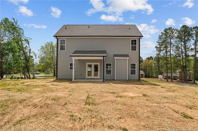 60 Bennett Rd, Coats, NC 27521 - rear view of house featuring french doors and a yard