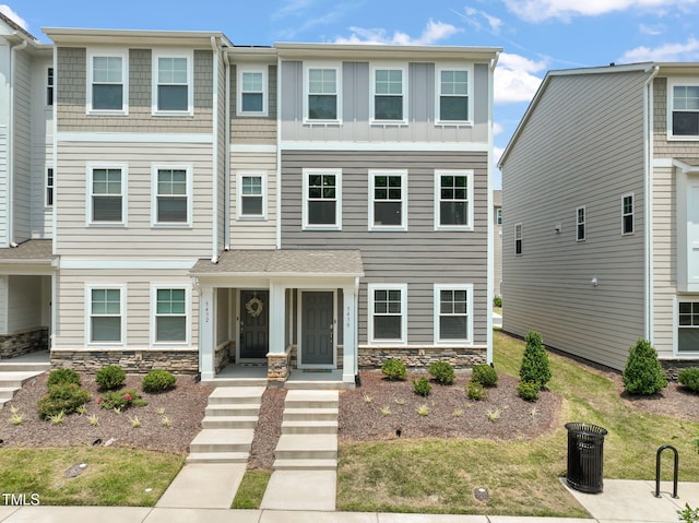 5430 Crescent Square St, Raleigh, NC 27616 - view of front of house featuring stone siding
