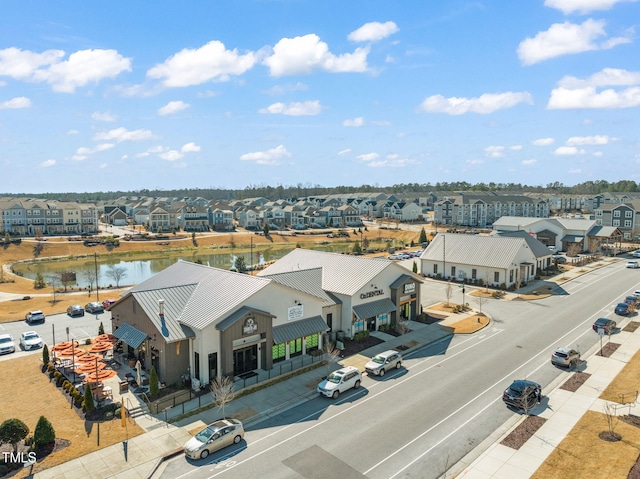 5430 Crescent Square St, Raleigh, NC 27616 - aerial perspective of suburban area featuring a large body of water