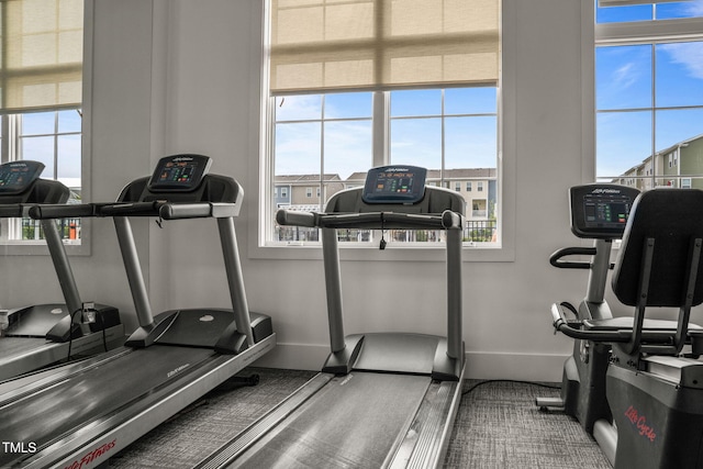 5430 Crescent Square St, Raleigh, NC 27616 - workout area featuring baseboards