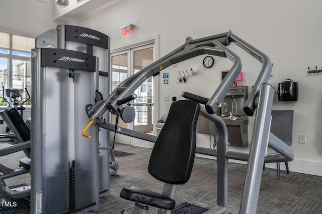 5430 Crescent Square St, Raleigh, NC 27616 - workout area featuring carpet floors and healthy amount of natural light