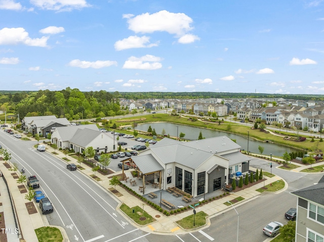 5430 Crescent Square St, Raleigh, NC 27616 - aerial perspective of suburban area featuring a large body of water