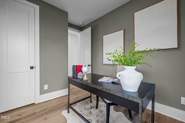 517 Coleman St, Raleigh, NC 27610 - home office featuring baseboards and wood finished floors