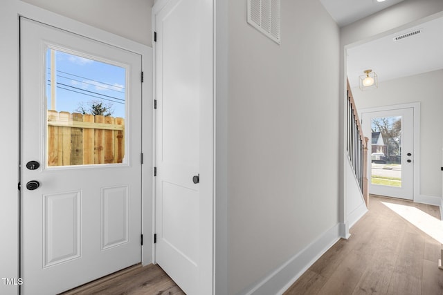 517 Coleman St, Raleigh, NC 27610 - entryway with wood finished floors and baseboards