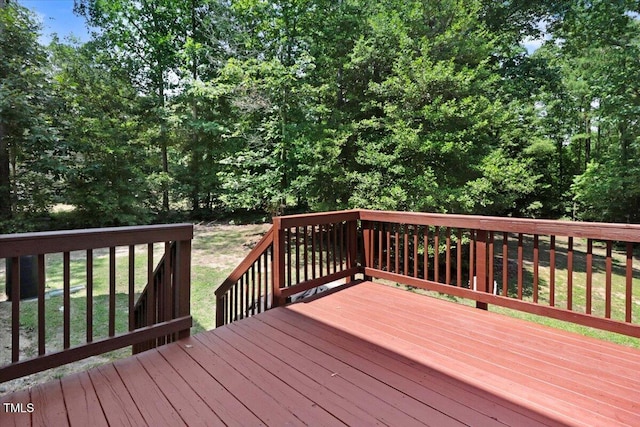 1304 Double Oak Ln, Willow Springs, NC 27592 - wooden terrace with a lawn