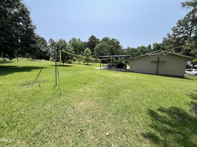2433 Zacks Mill Rd, Angier, NC 27501 - view of green lawn with view of wooded area