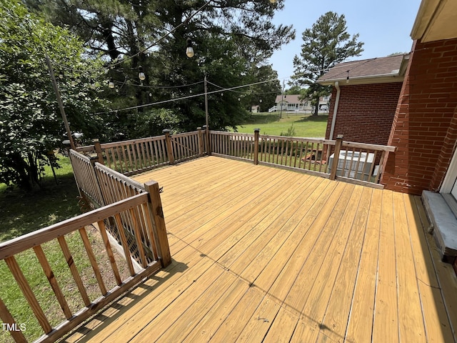 2433 Zacks Mill Rd, Angier, NC 27501 - wooden deck with a yard