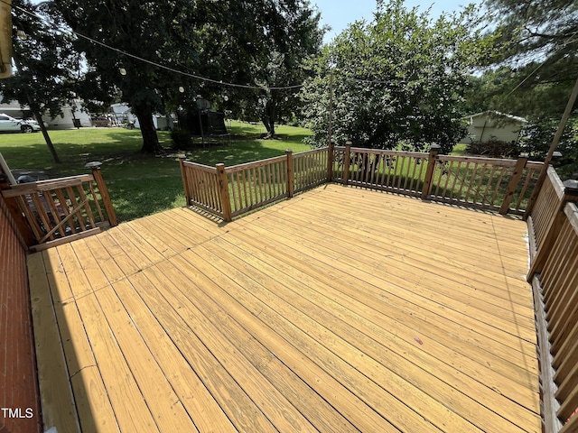 2433 Zacks Mill Rd, Angier, NC 27501 - deck featuring a yard