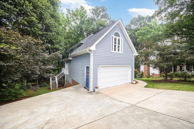 7605 Sandy Lake Ct, Raleigh, NC 27613 - garage with concrete driveway