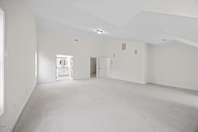 1805 Abby Knoll Dr, Apex, NC 27502 - unfurnished room with light colored carpet and high vaulted ceiling