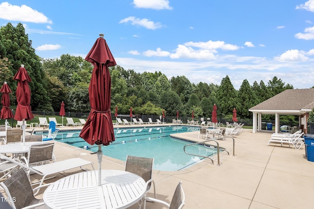 4724 Ludwell Branch Ct, Raleigh, NC 27612 - community pool featuring a patio and a gazebo