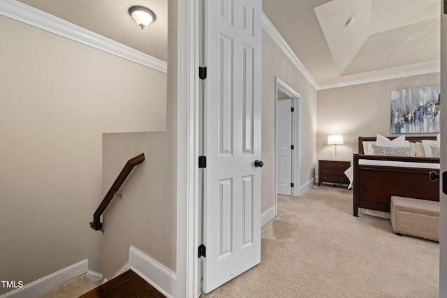 7632 Summer Pines Way, Wake Forest, NC 27587 - bedroom featuring crown molding and light carpet