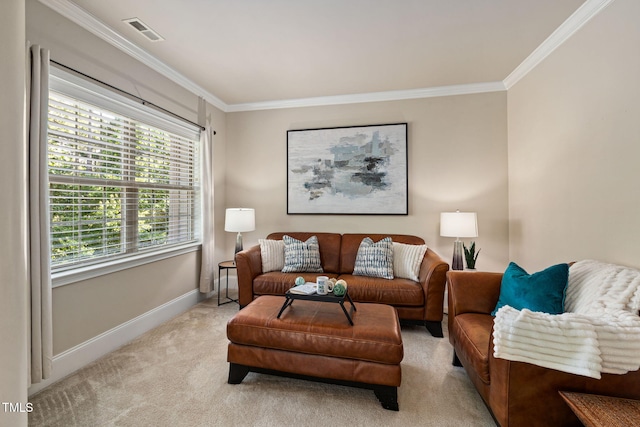 7632 Summer Pines Way, Wake Forest, NC 27587 - living area with crown molding and light colored carpet