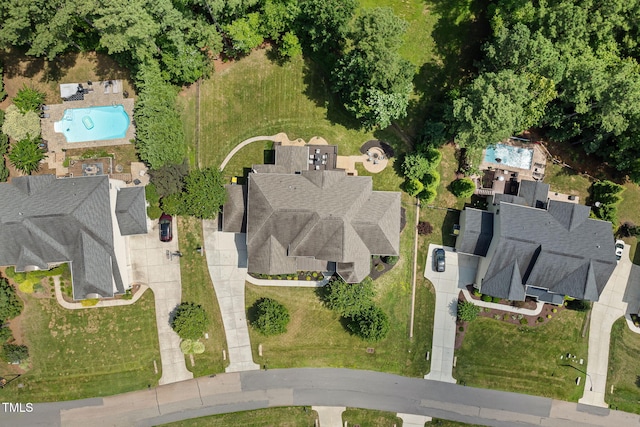 7632 Summer Pines Way, Wake Forest, NC 27587 - aerial view of property's location featuring a pool area