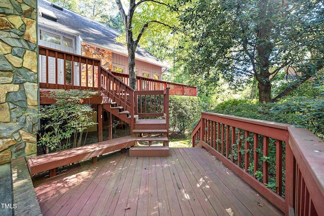 403 Rutherglen Dr, Cary, NC 27511 - deck with stairs