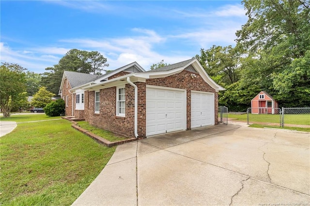 239 Rainier Dr, Fayetteville, NC 28314 - view of property exterior with brick siding, an attached garage, and concrete driveway