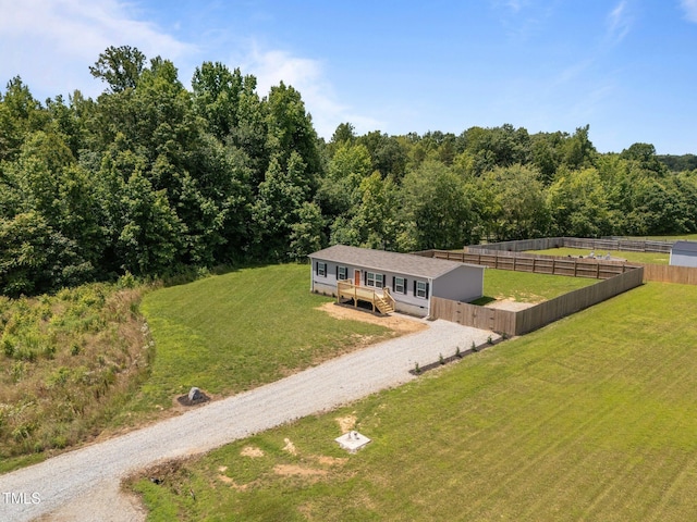 130 Ruby Trl, Roxboro, NC 27574 - view of subject property with a heavily wooded area