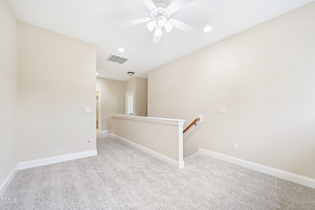 1090 Indigo Ridge Pl, Cary, NC 27519 - carpeted empty room with recessed lighting and a ceiling fan