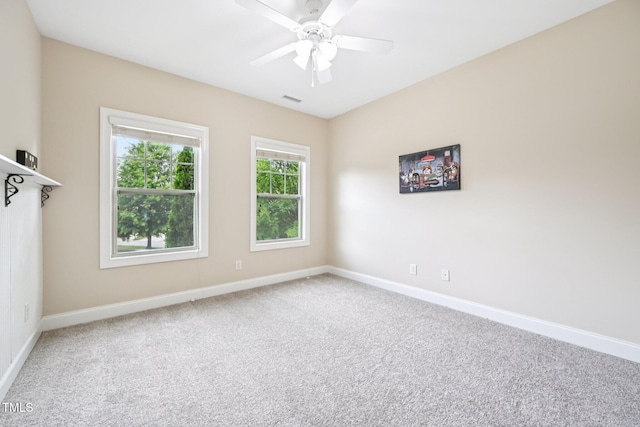 1090 Indigo Ridge Pl, Cary, NC 27519 - carpeted empty room with baseboards and ceiling fan