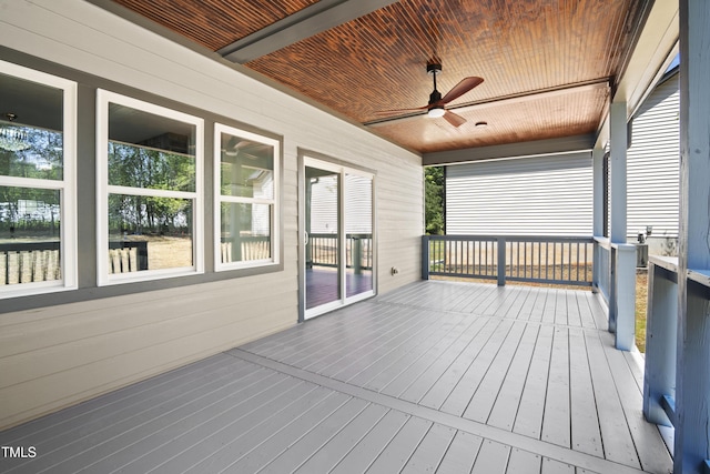107 Mohave Dr, Louisburg, NC 27549 - wooden deck featuring a ceiling fan