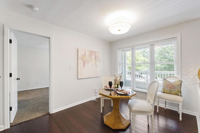911 Washington St Unit 304, Raleigh, NC 27605 - dining room with dark wood finished floors and baseboards