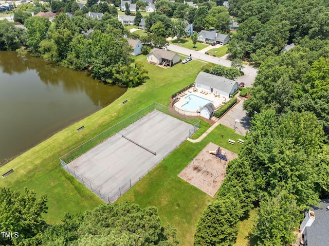 508 Hidden Cellars Dr, Holly Springs, NC 27540 - bird's eye view of a pool and a large body of water